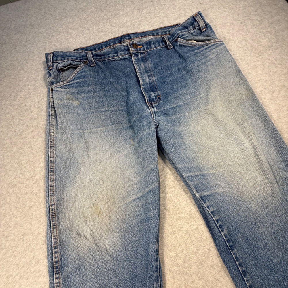 Dickies Carpenter Jeans Mens 44x28 Blue Denim Workwear Stained